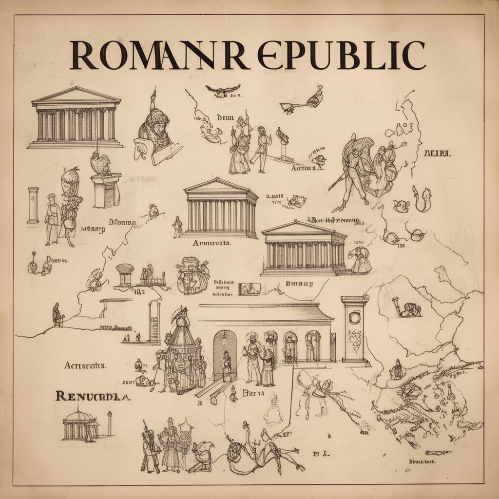 AI-generated illustration of Roman Republic