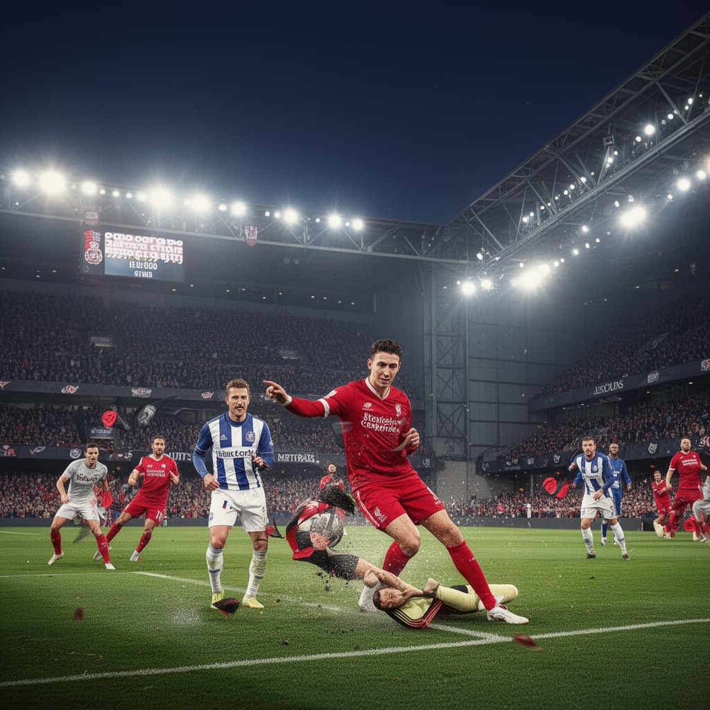 AI-generated illustration of Merseyside derby