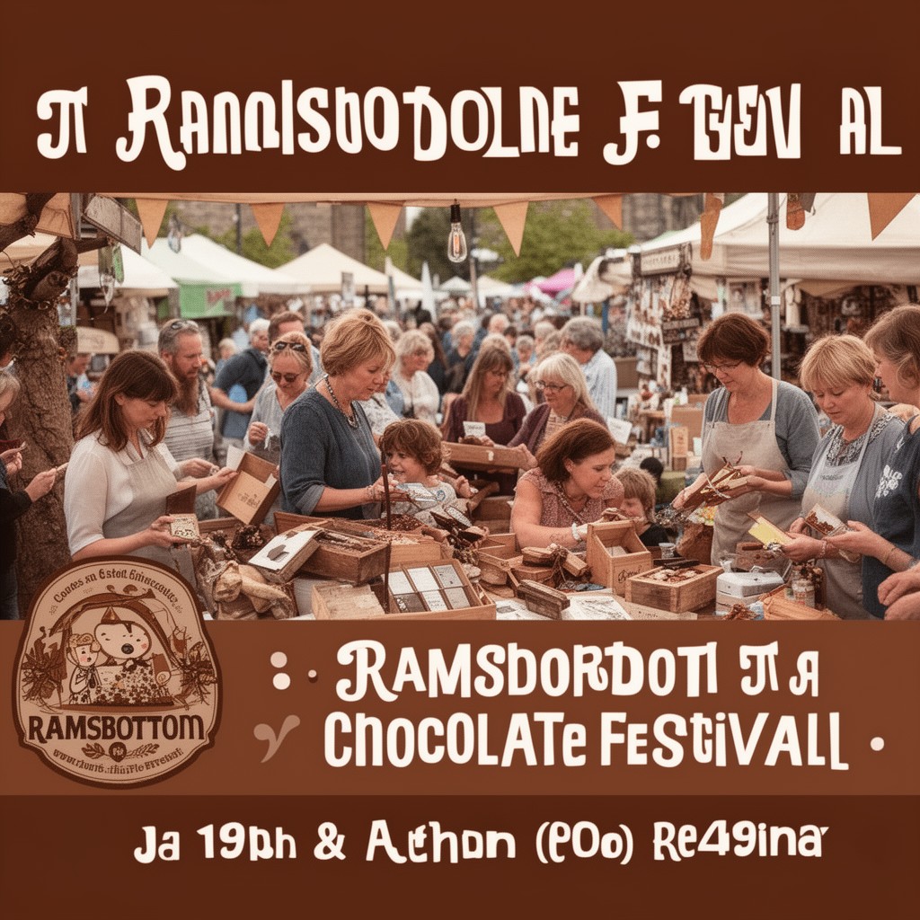 AI-generated illustration of Ramsbottom Chocolate Festival