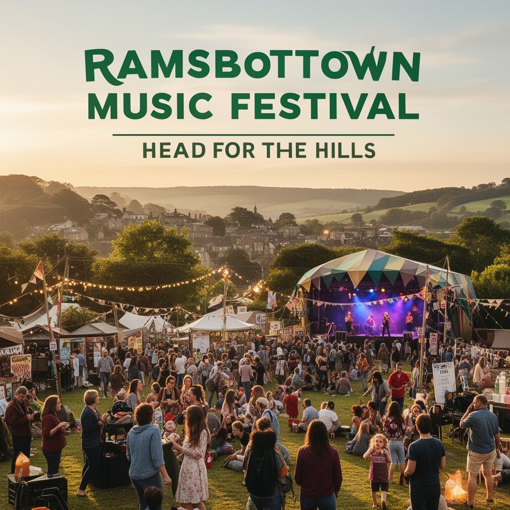 AI-generated illustration of Ramsbottom Music Festival (Head for the Hills)