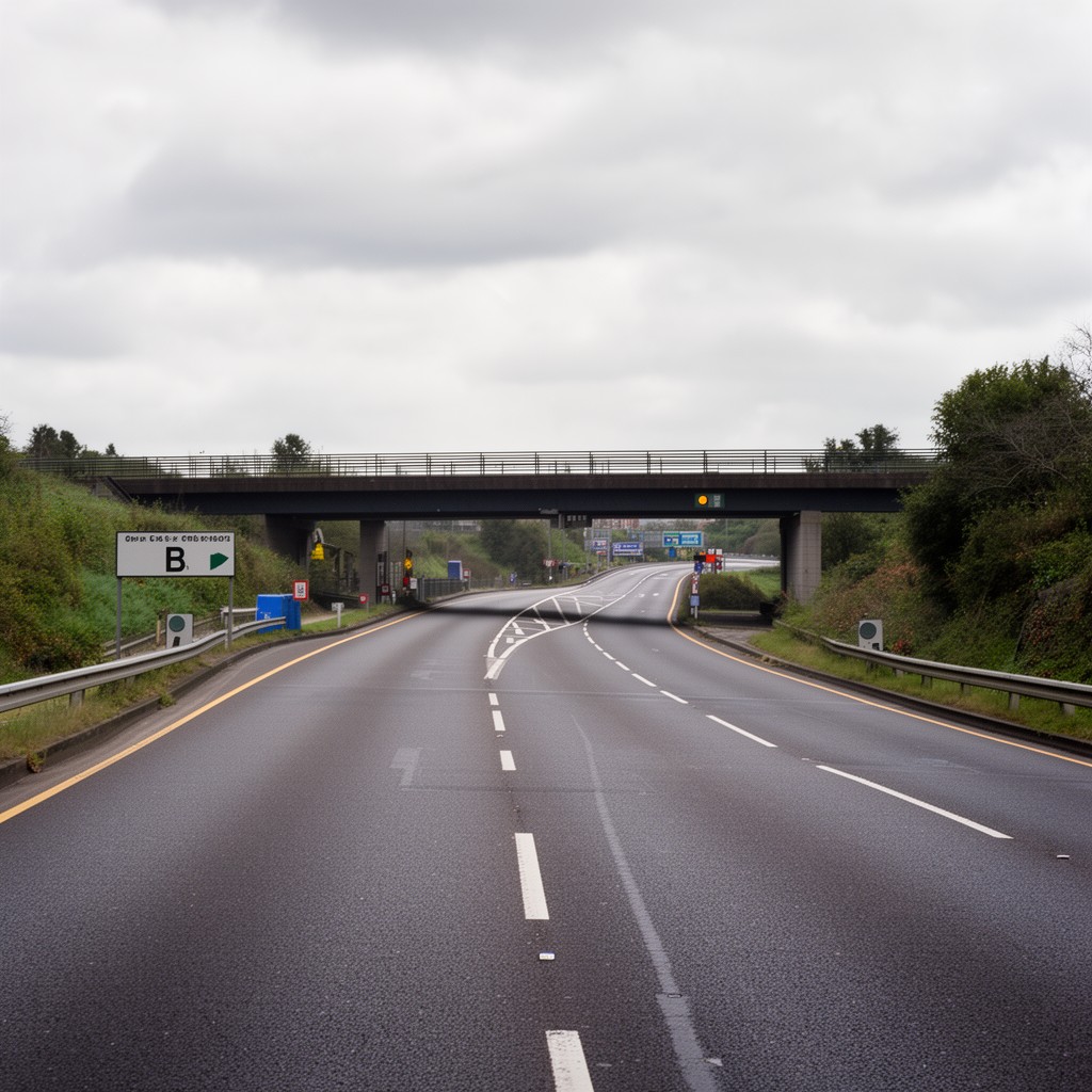 AI-generated illustration of A5103 road