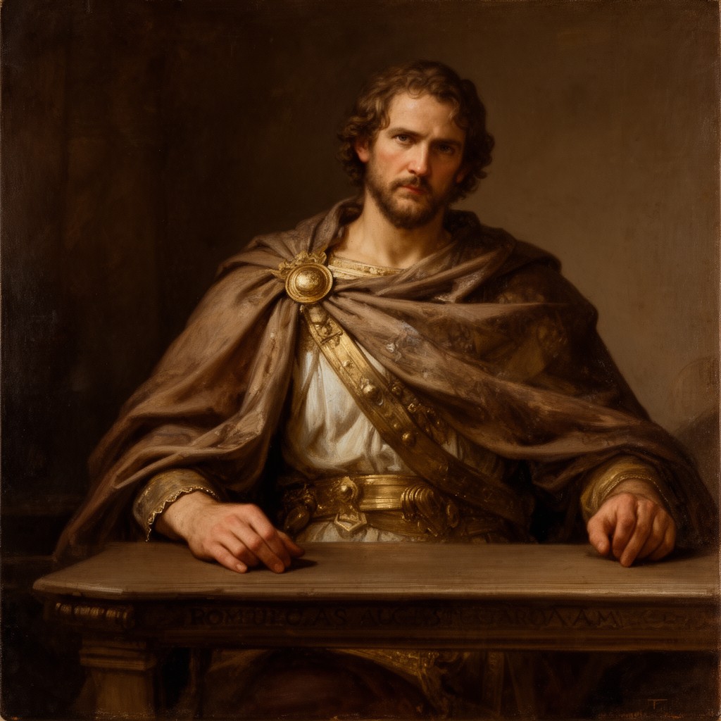 AI-generated illustration of Romulus Augustulus