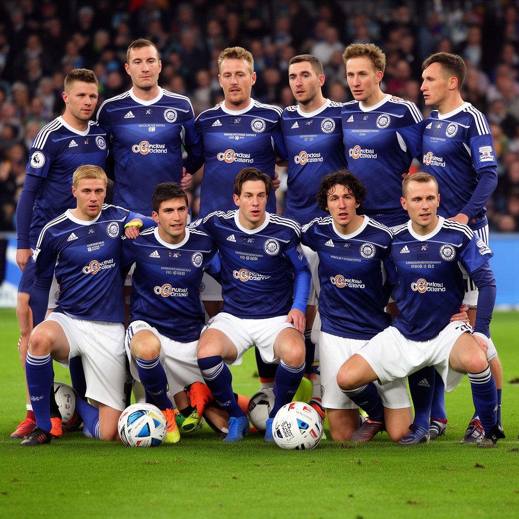 AI-generated illustration of Northern Ireland national football team