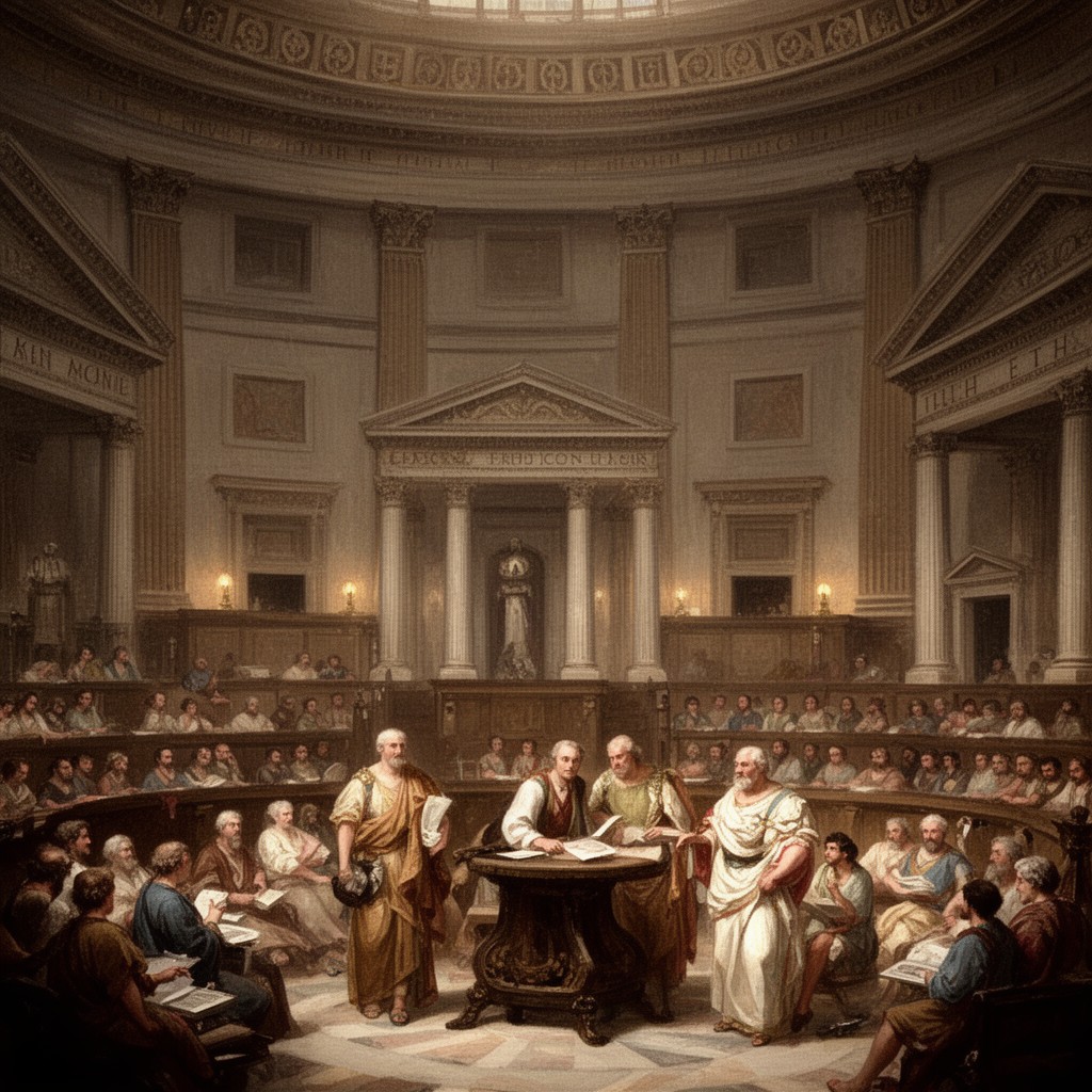 AI-generated illustration of Roman Senate