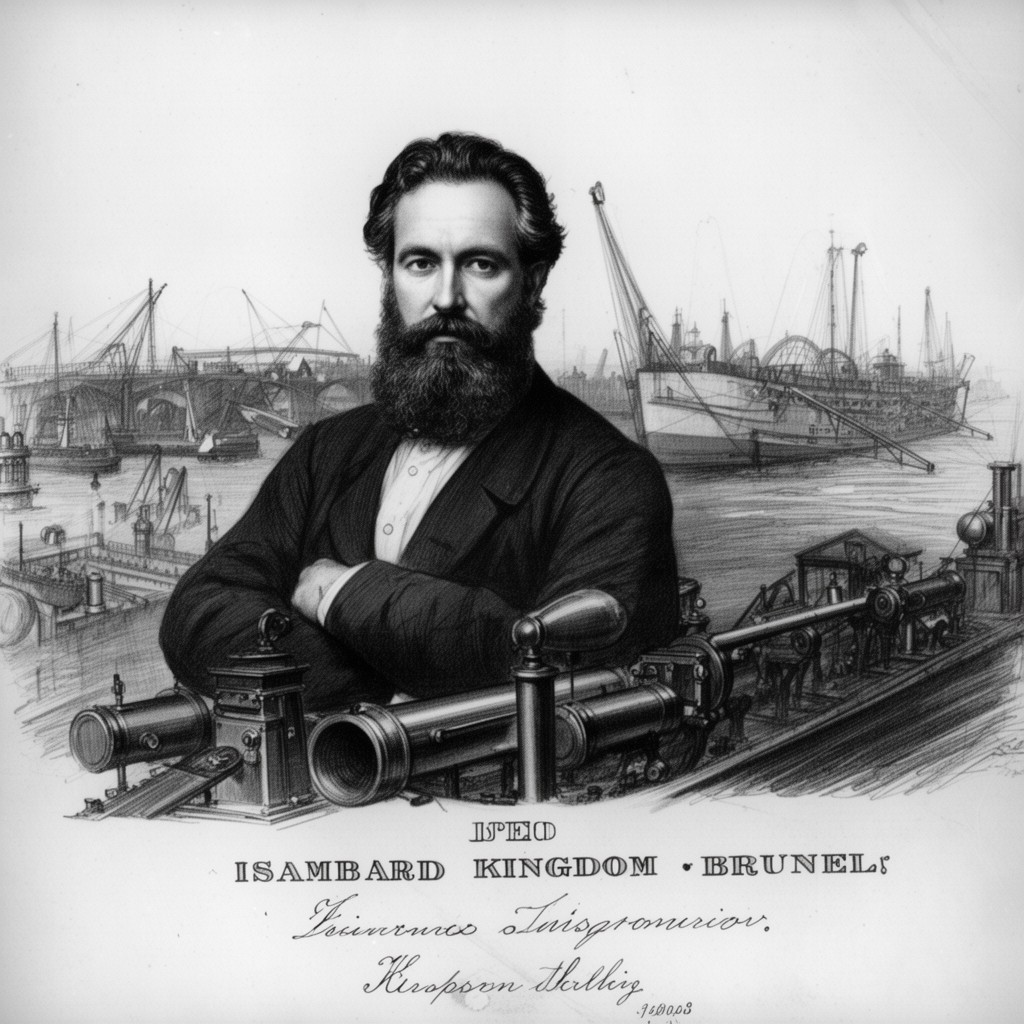 AI-generated illustration of Isambard Kingdom Brunel