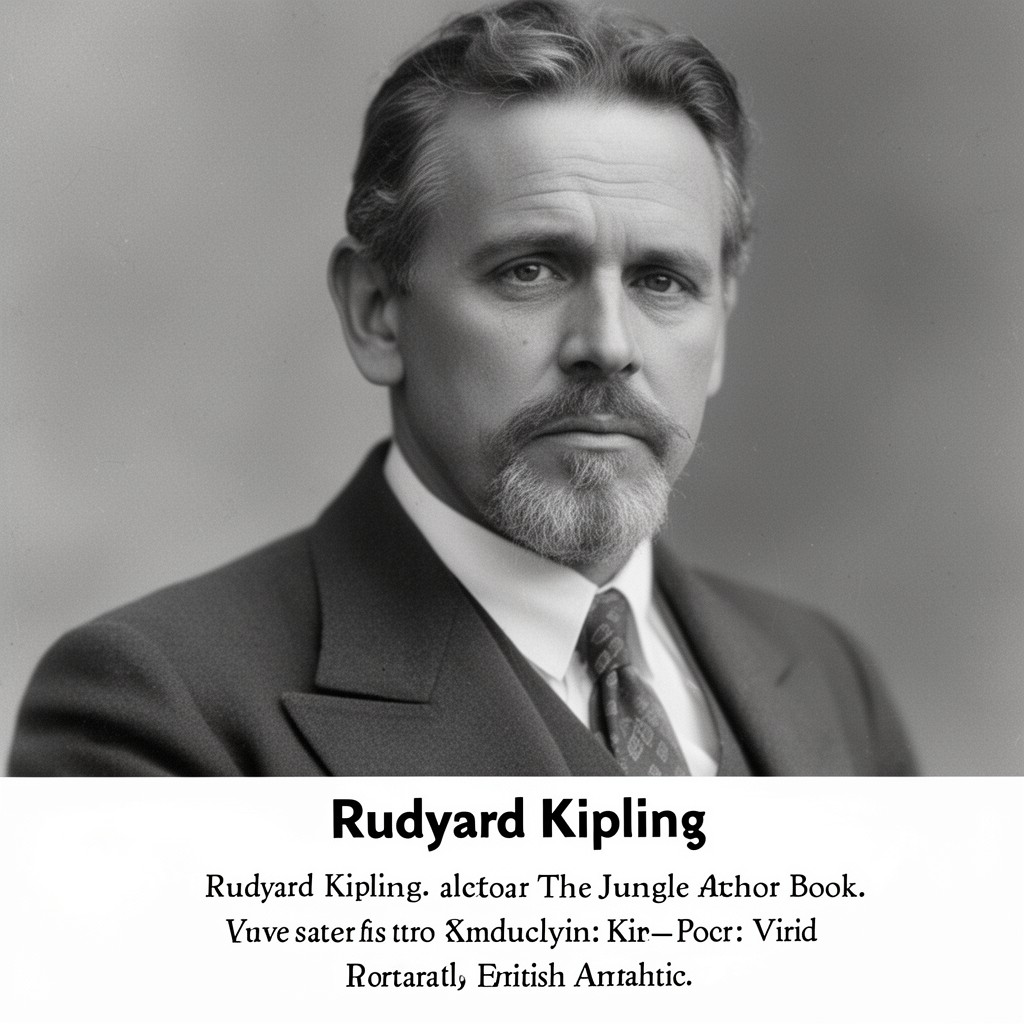 AI-generated illustration of Rudyard Kipling