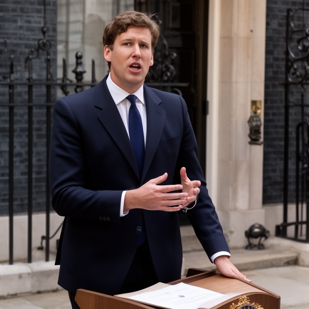 AI-generated illustration of Downing Street Press Secretary