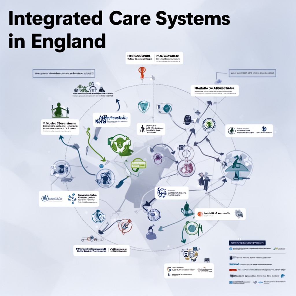 AI-generated illustration of Integrated Care Systems in England