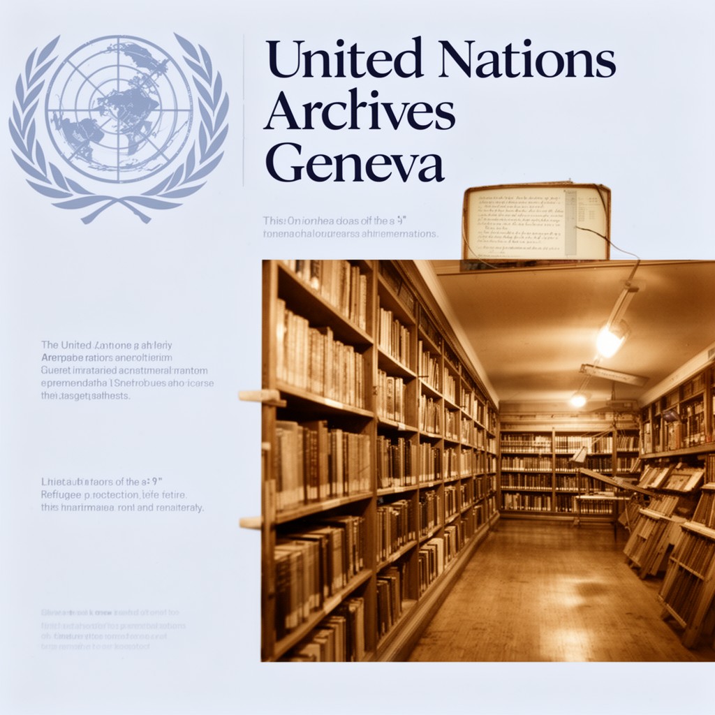 AI-generated illustration of United Nations Archives Geneva