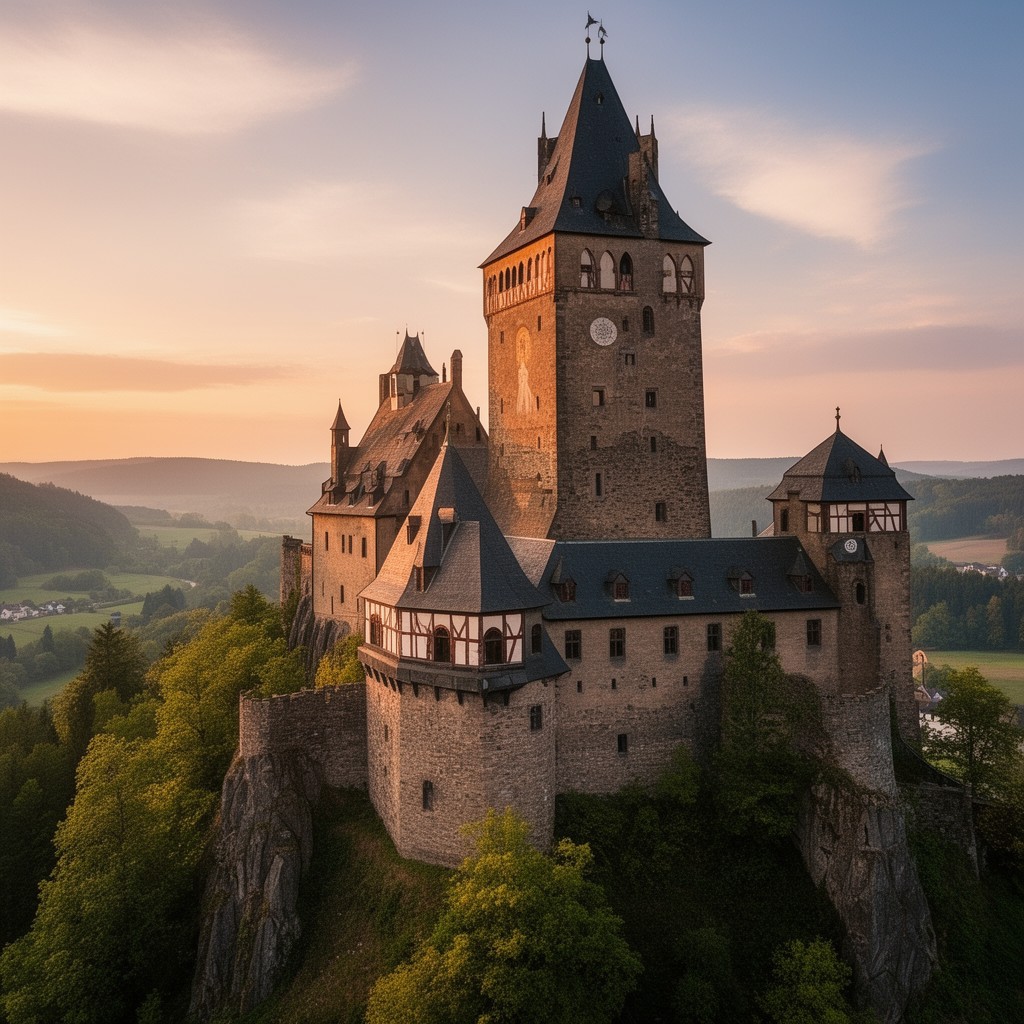 AI-generated illustration of Wartburg Castle