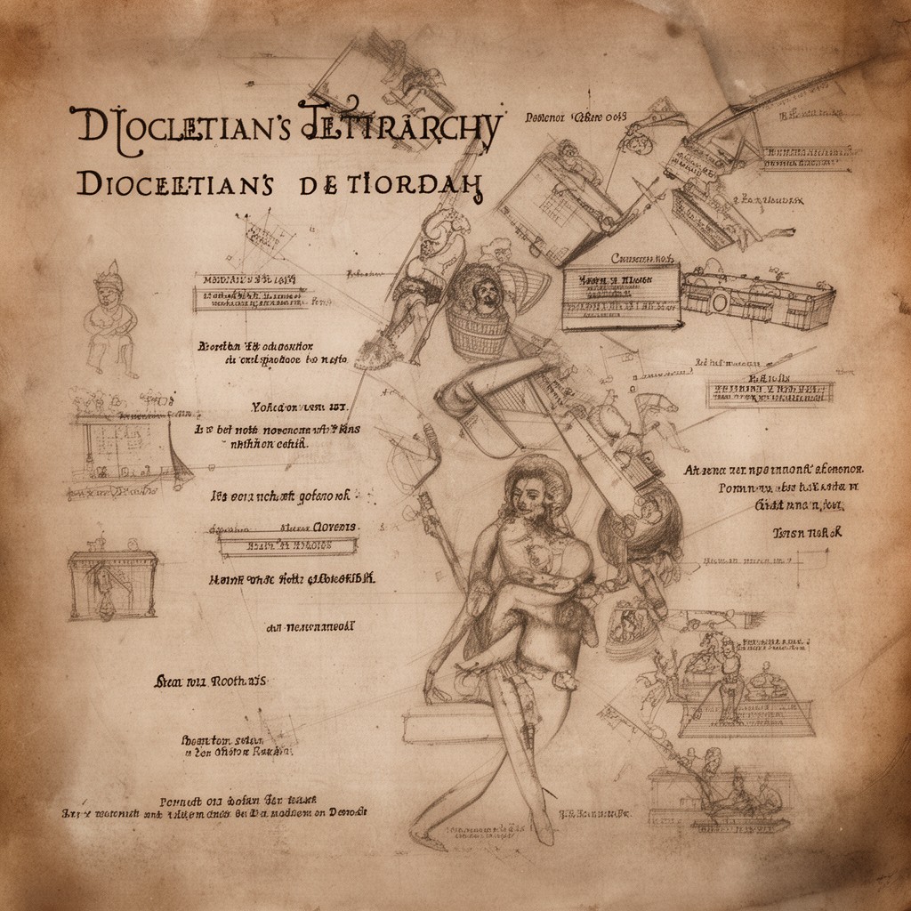 AI-generated illustration of Diocletian's Tetrarchy
