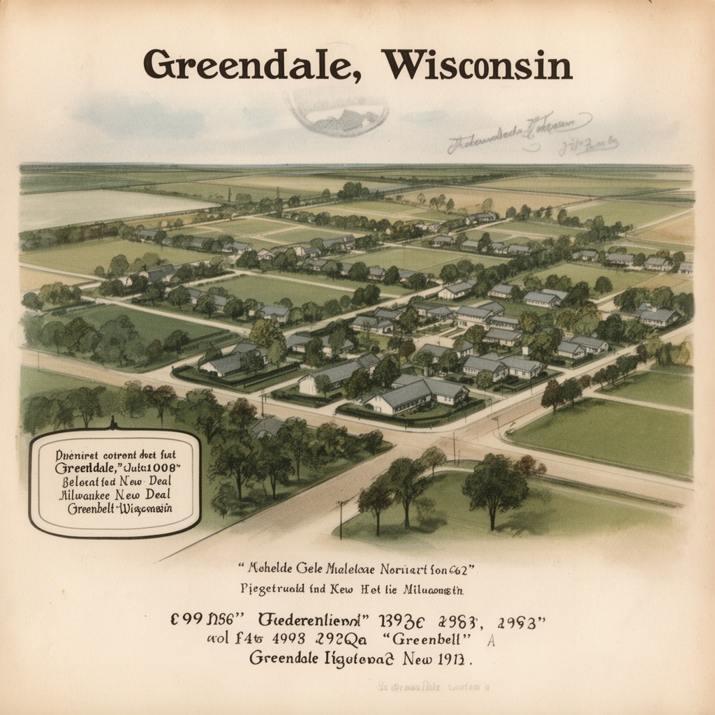 AI-generated illustration of Greendale, Wisconsin