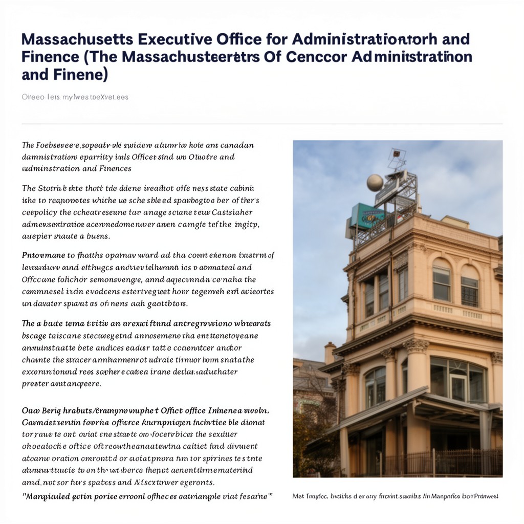 AI-generated illustration of Massachusetts Executive Office for Administration and Finance