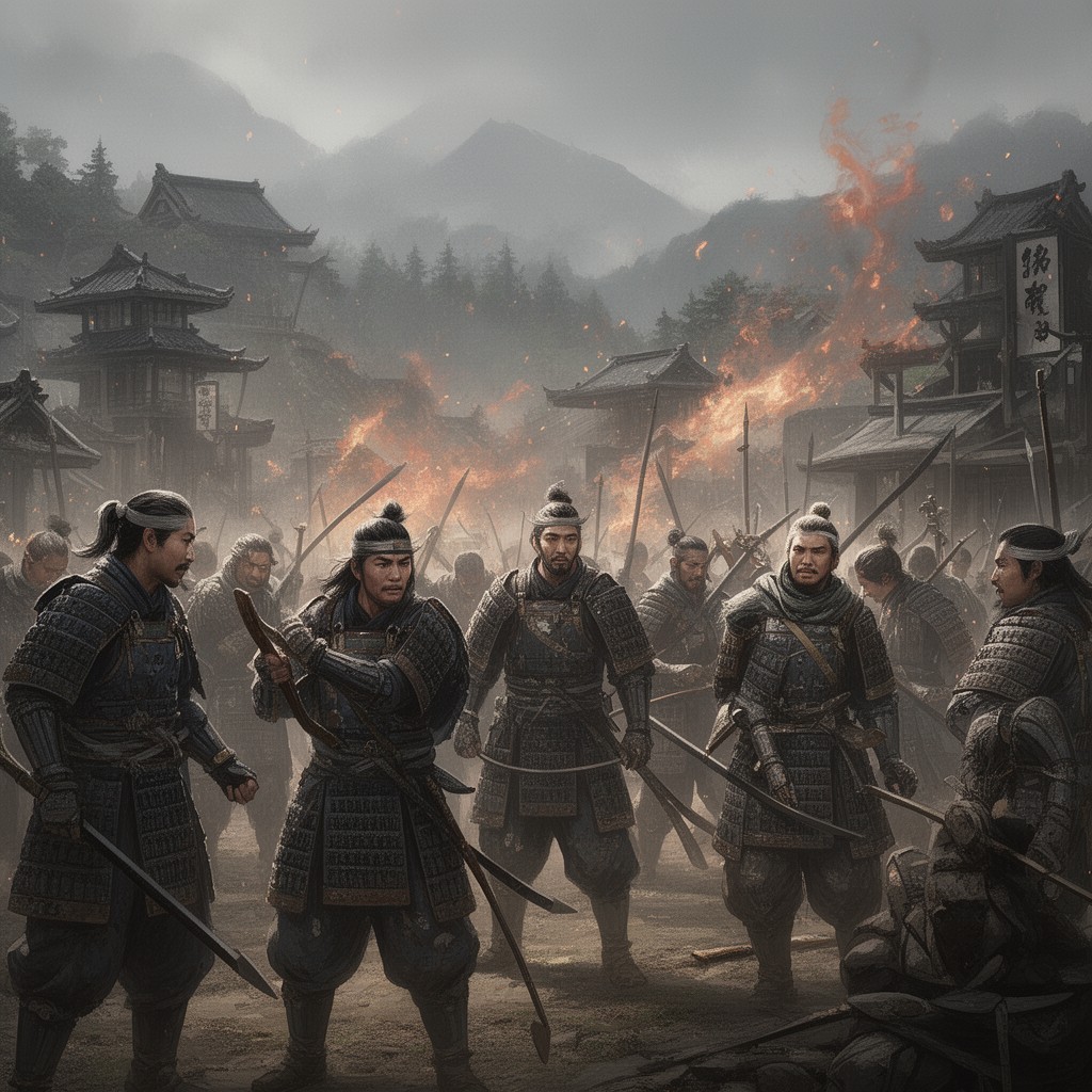 AI-generated illustration of Sengoku period