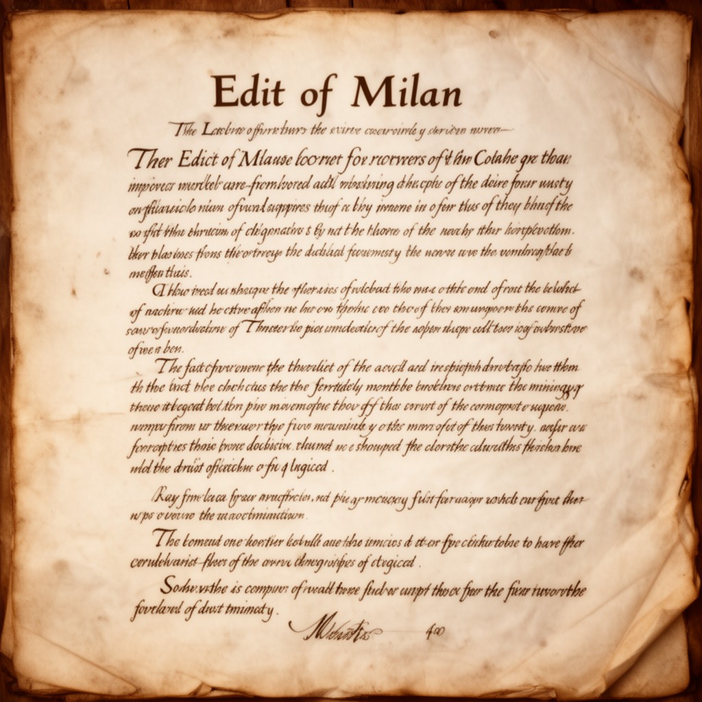 AI-generated illustration of Edict of Milan
