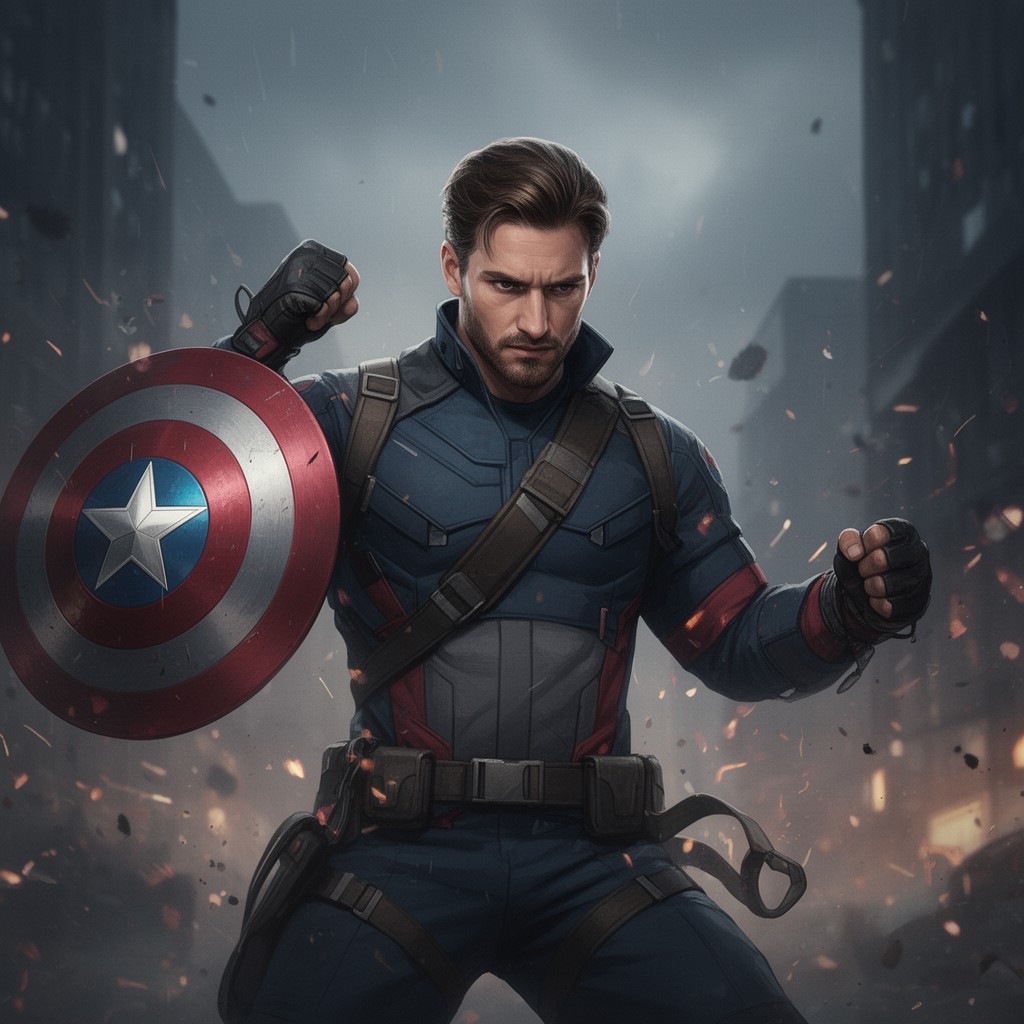 AI-generated illustration of Bucky Barnes