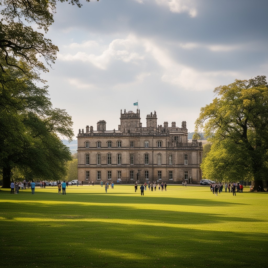 AI-generated illustration of Chatsworth House park