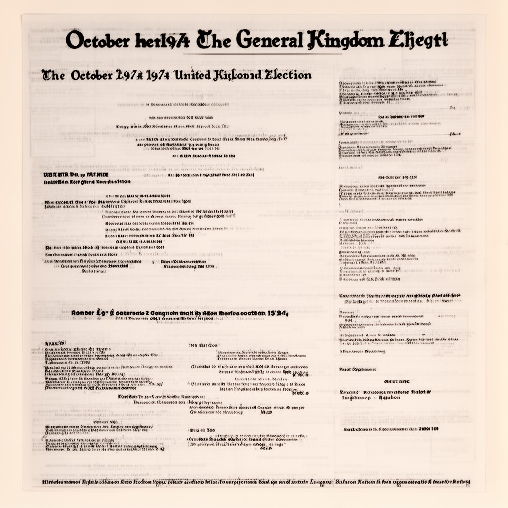 AI-generated illustration of October 1974 United Kingdom general election