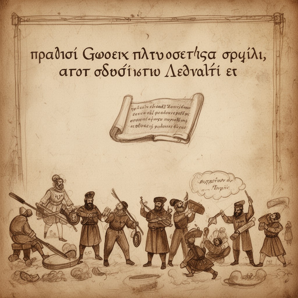 AI-generated illustration of Medieval Greek