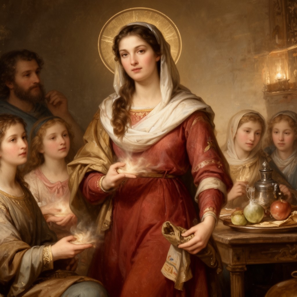 AI-generated illustration of Saint Martha