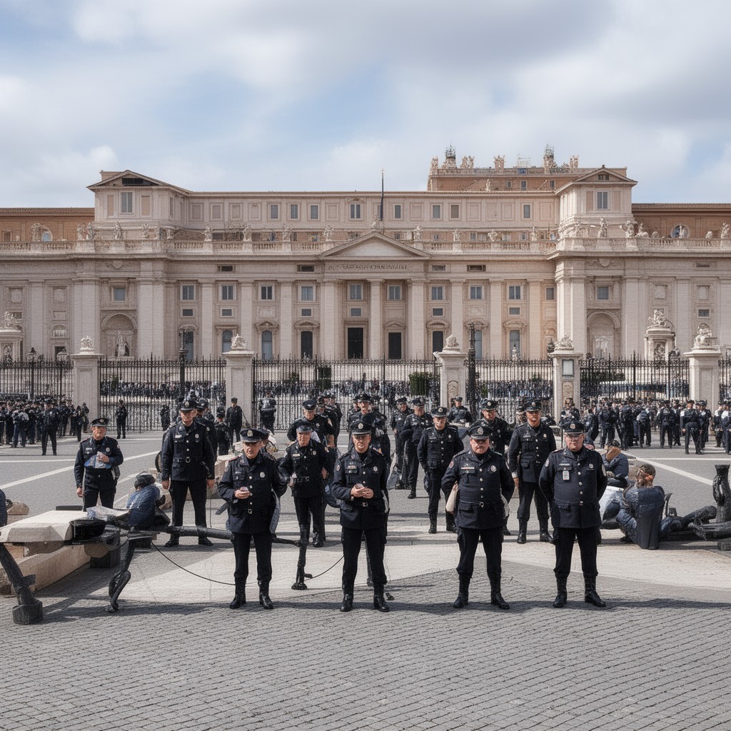 AI-generated illustration of Vatican Gendarmerie