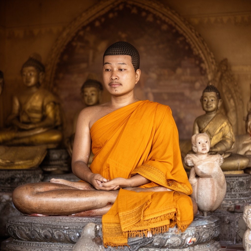 AI-generated illustration of Theravada