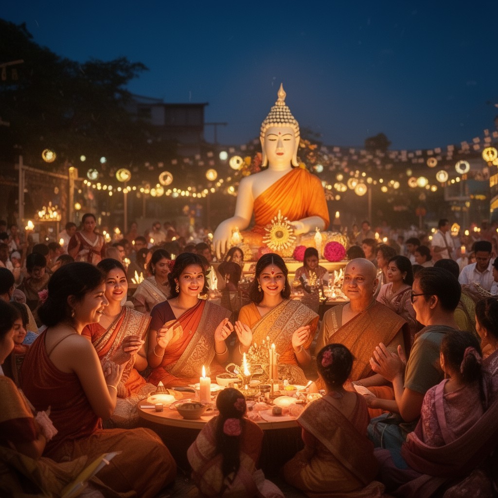 AI-generated illustration of Vesak