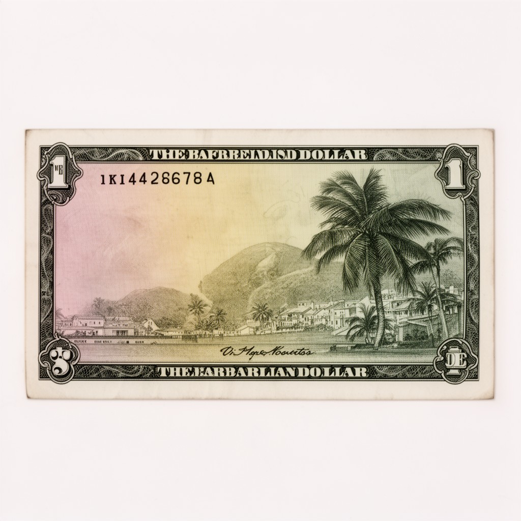 AI-generated illustration of Barbadian dollar