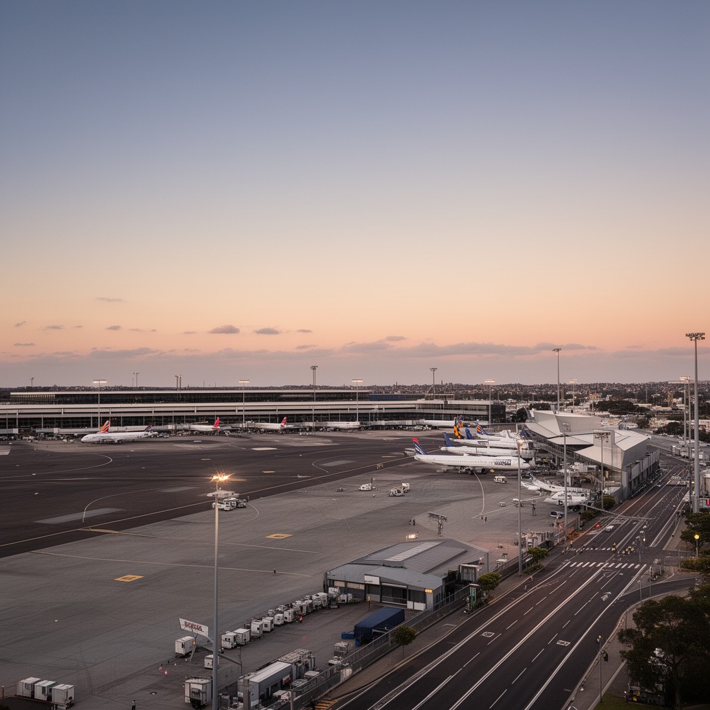 AI-generated illustration of Sydney Kingsford Smith Airport