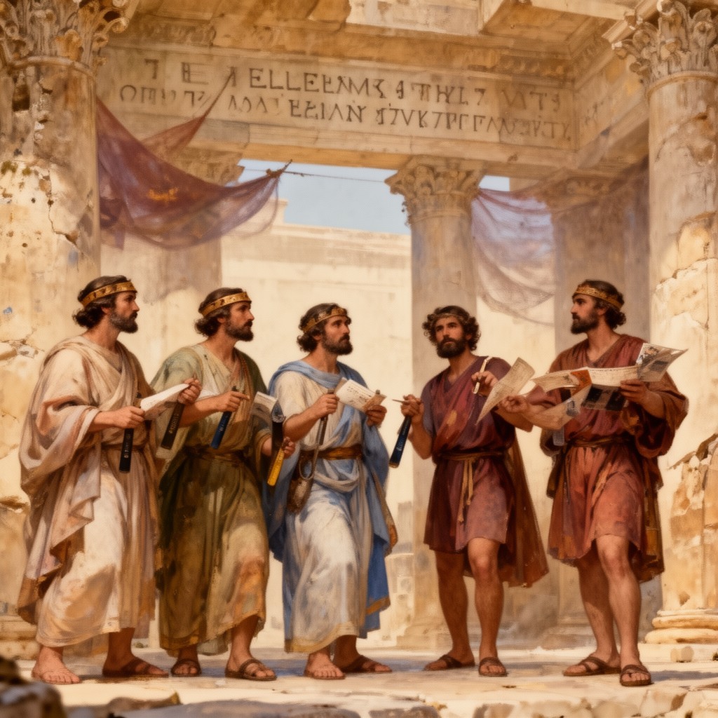 AI-generated illustration of Hellenistic Jews