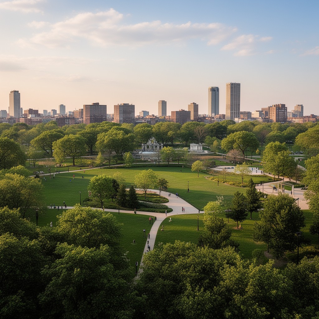 AI-generated illustration of Washington Park