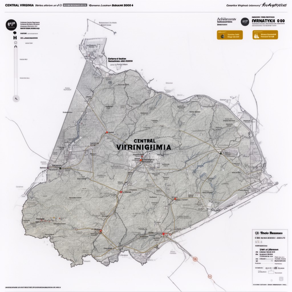 AI-generated illustration of Central Virginia