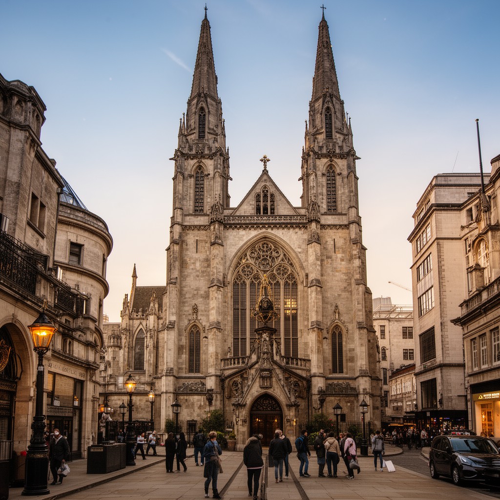 AI-generated illustration of St Mary-le-Bow, London