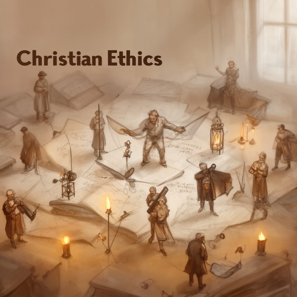 AI-generated illustration of Christian ethics