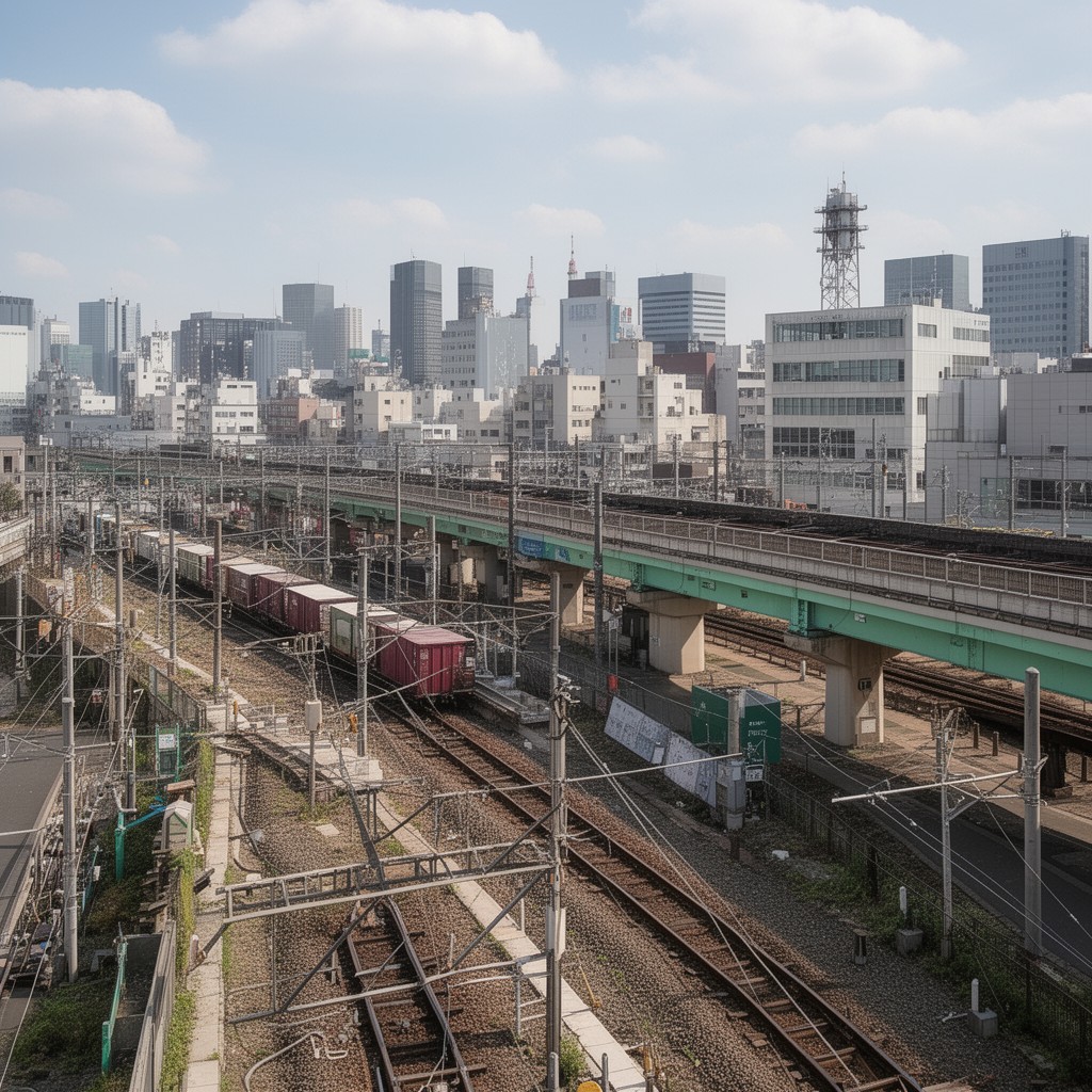 AI-generated illustration of Umeda Freight Line