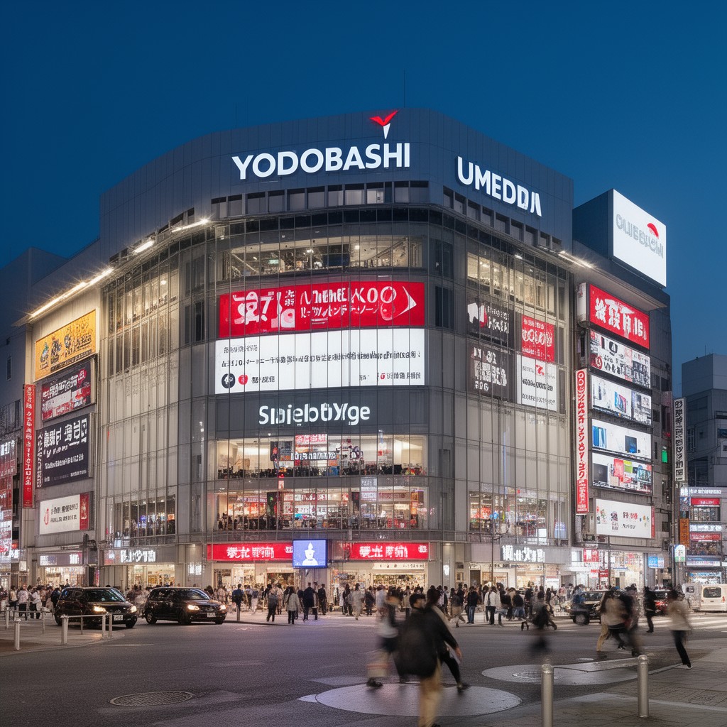 AI-generated illustration of Yodobashi Umeda