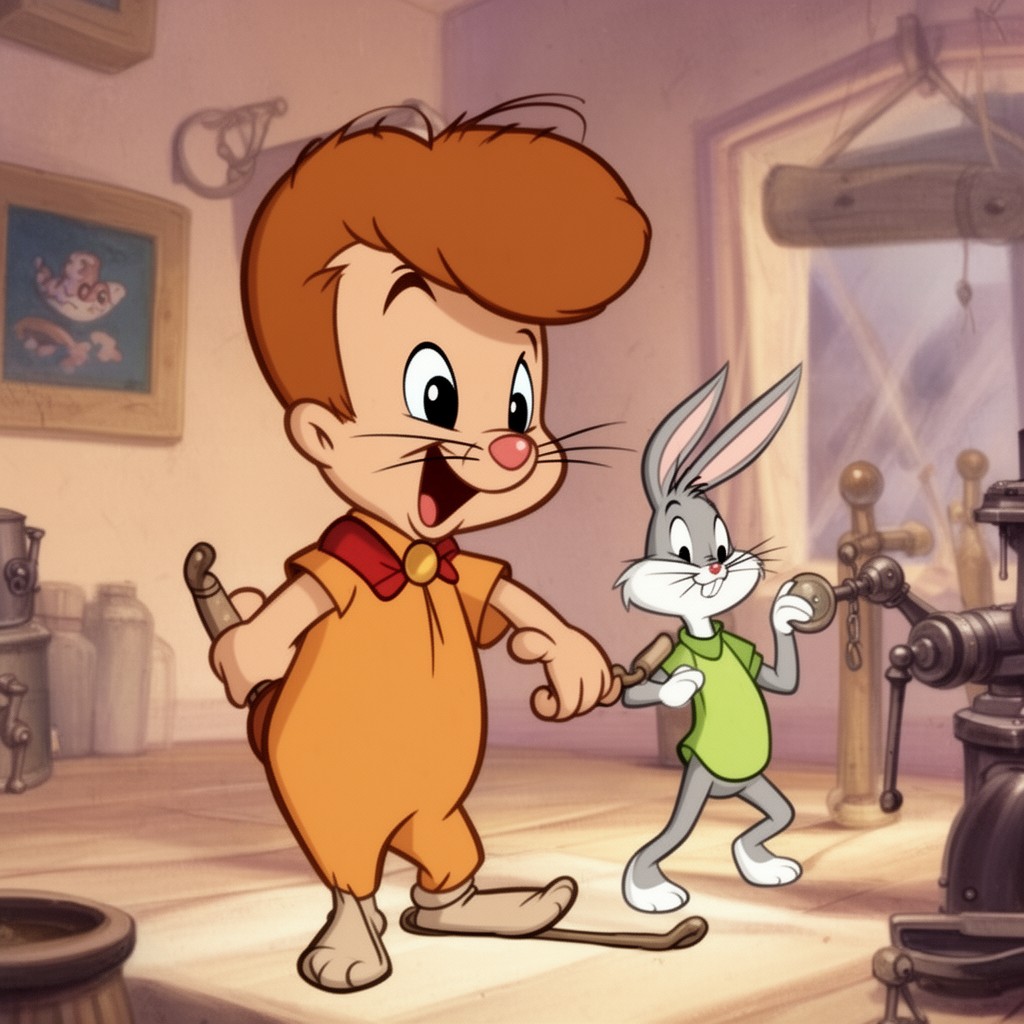 AI-generated illustration of Elmer Fudd
