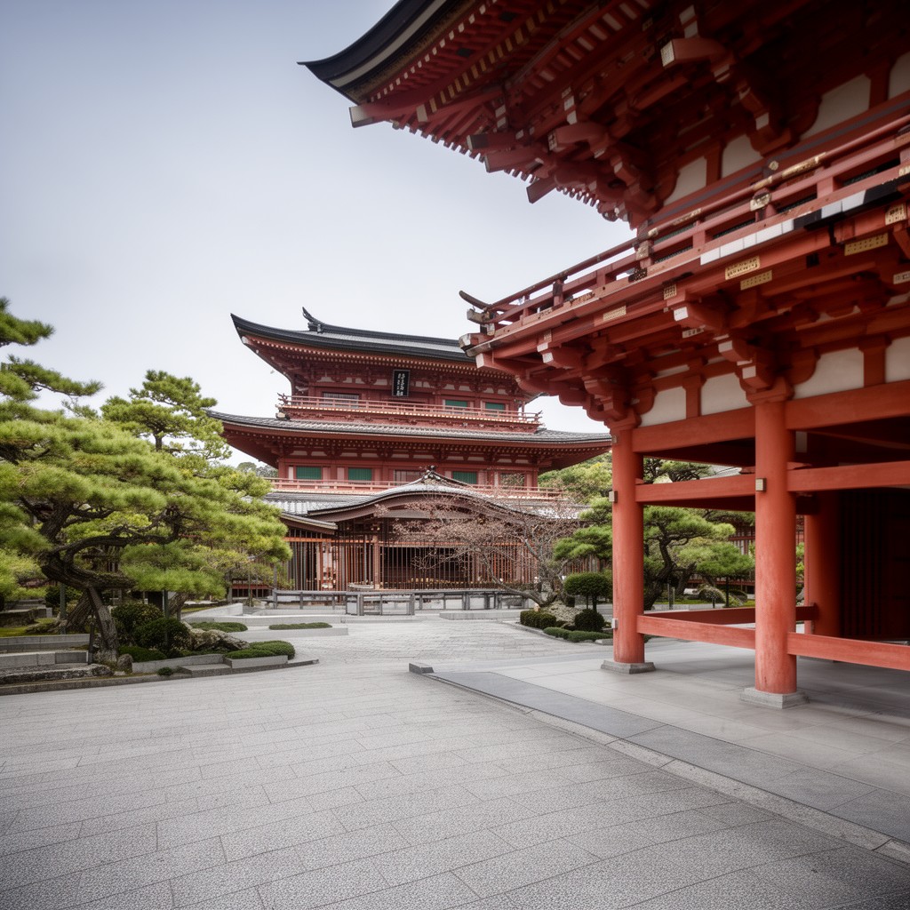 AI-generated illustration of Heian Shrine