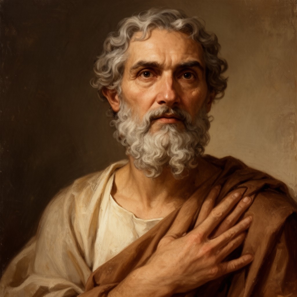 AI-generated illustration of Phaedo of Elis