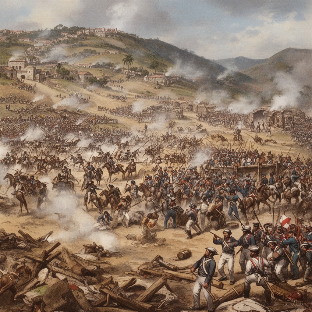 AI-generated illustration of Battle of Cerro Gordo