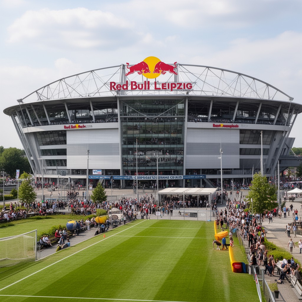 AI-generated illustration of Red Bull Arena (Leipzig)
