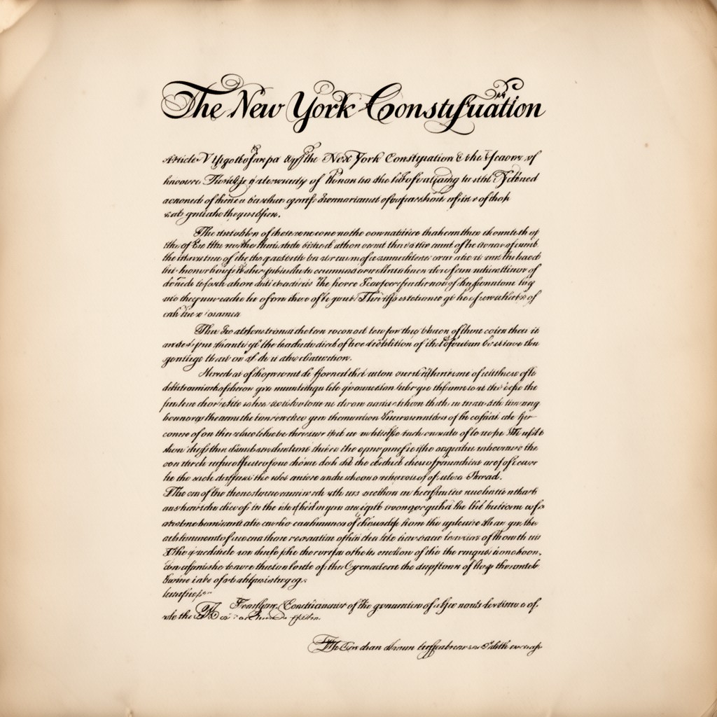 AI-generated illustration of Article VI of the New York Constitution