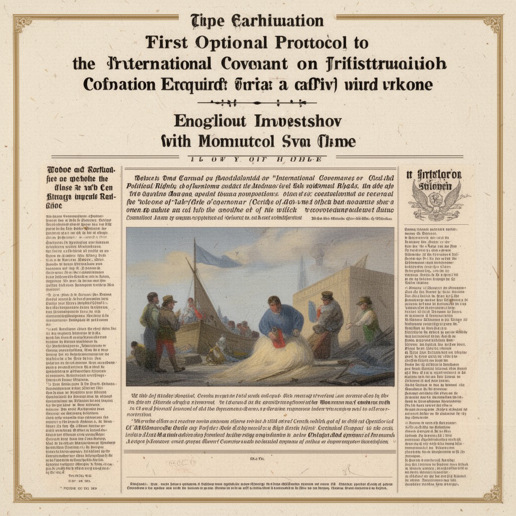 AI-generated illustration of First Optional Protocol to the International Covenant on Civil and Political Rights