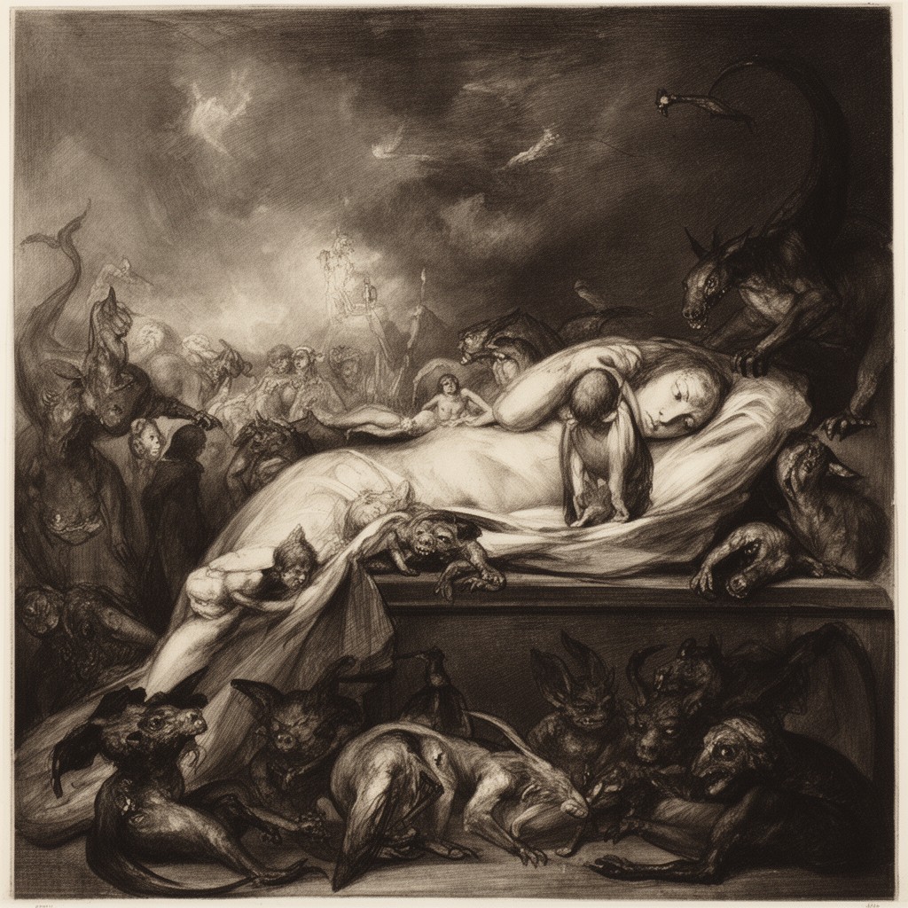 AI-generated illustration of The Sleep of Reason Produces Monsters