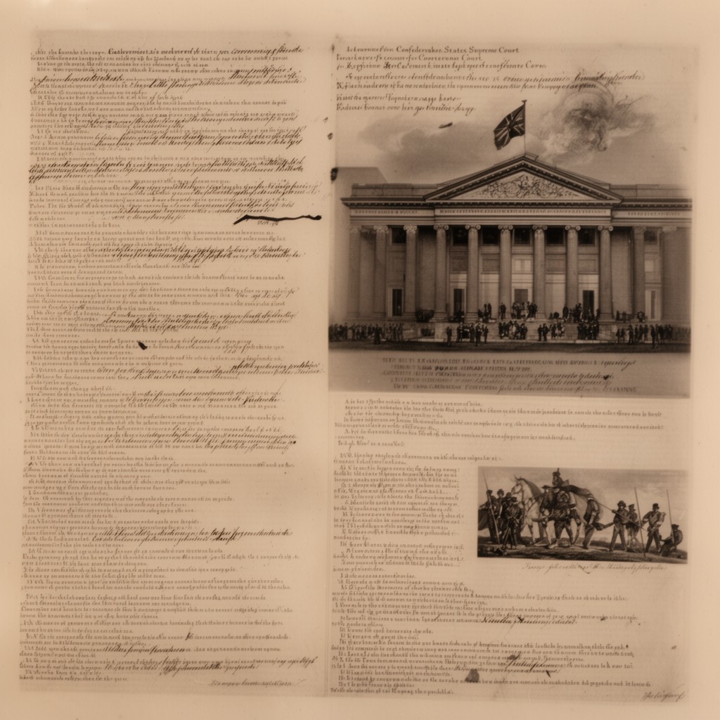 AI-generated illustration of Confederate States Supreme Court (planned, never fully operational)