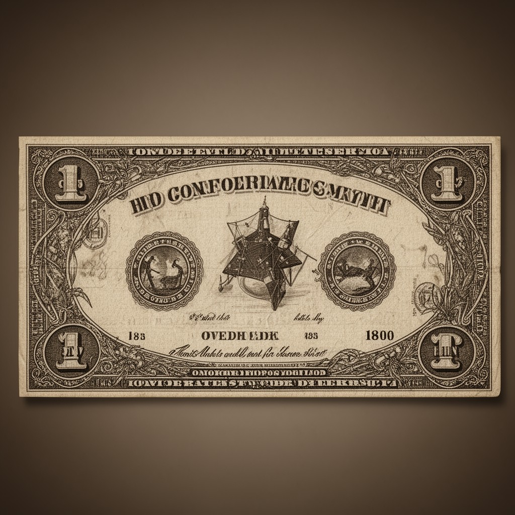 AI-generated illustration of Confederate States dollar