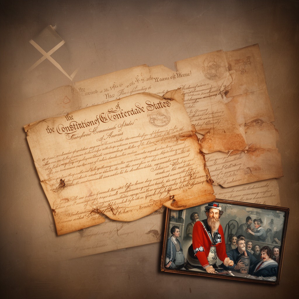 AI-generated illustration of Constitution of the Confederate States of America
