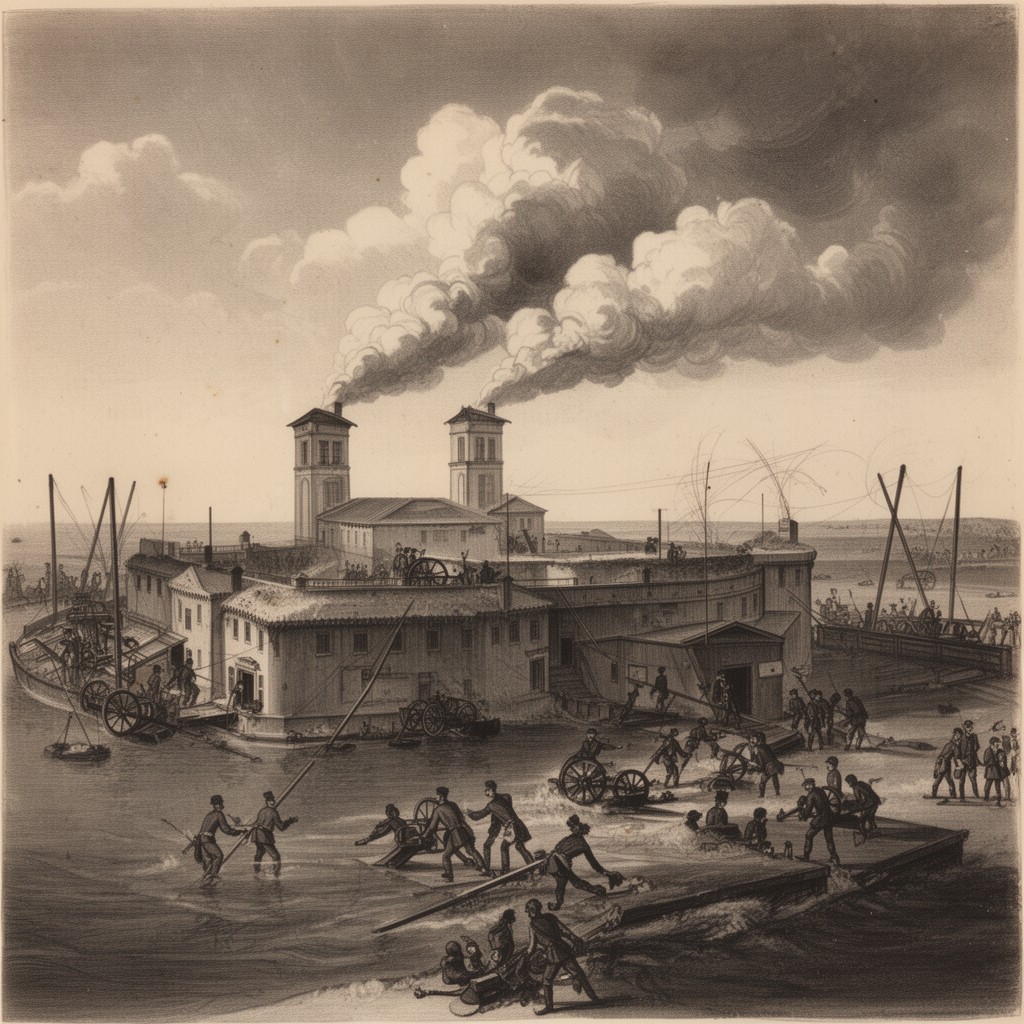 AI-generated illustration of Bombardment of Fort Sumter