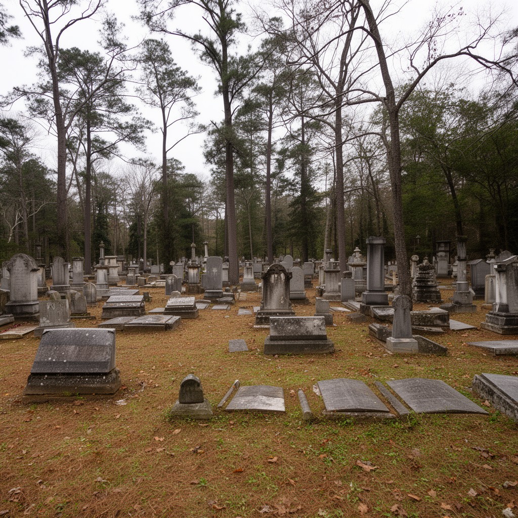 AI-generated illustration of Alta Vista Cemetery, Gainesville, Georgia