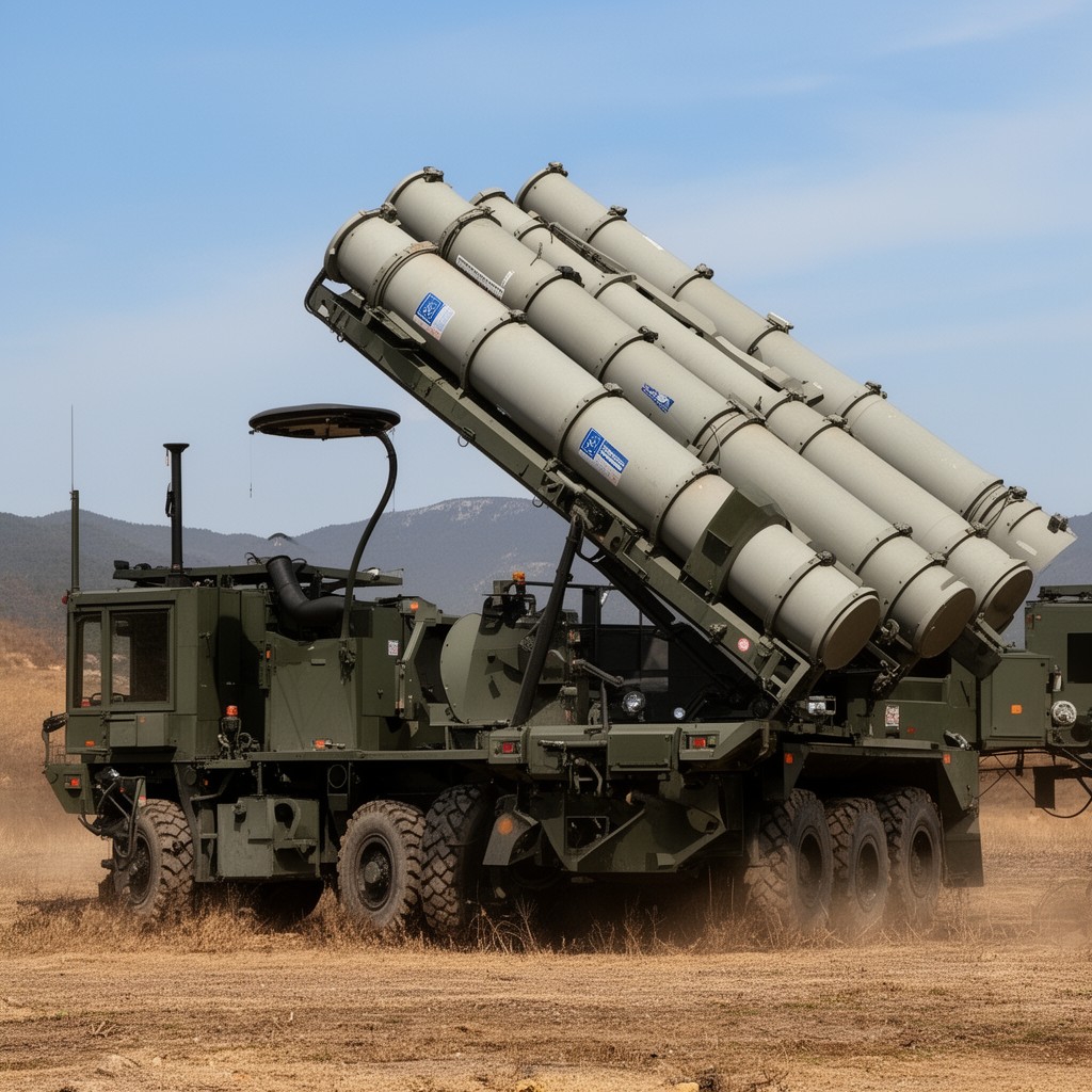 AI-generated illustration of THAAD batteries